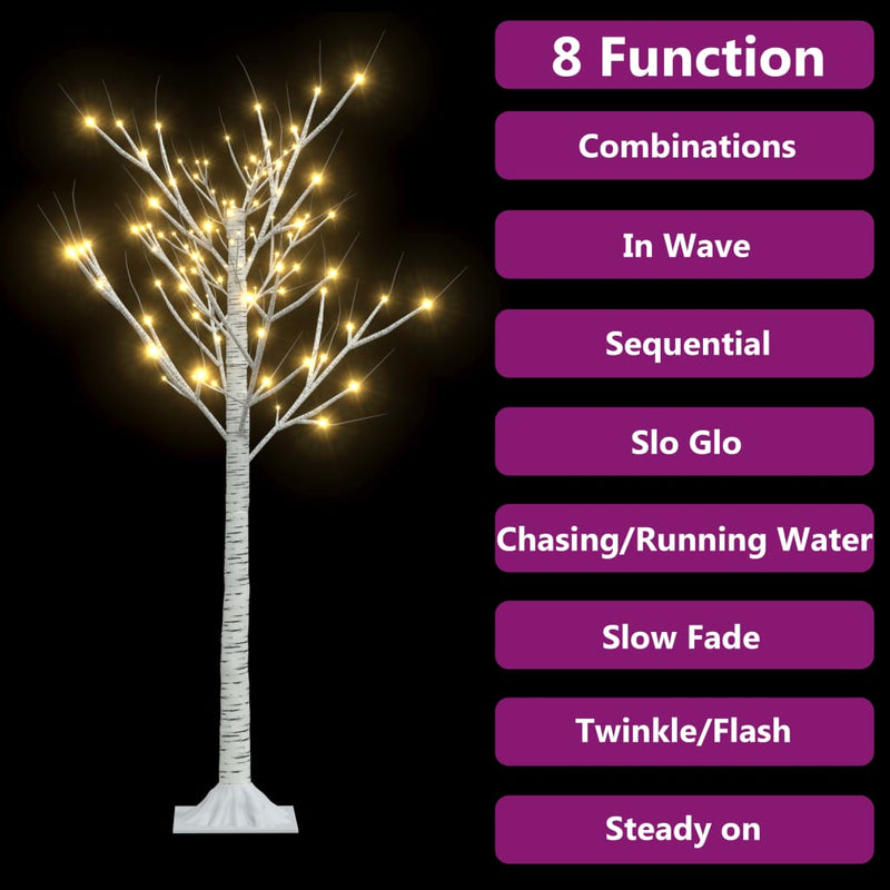 Christmas Tree 128 LEDs 3.9' Warm White Willow Indoor Outdoor