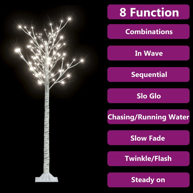 Christmas Tree 156 LEDs 4.9' Cold White Willow Indoor Outdoor
