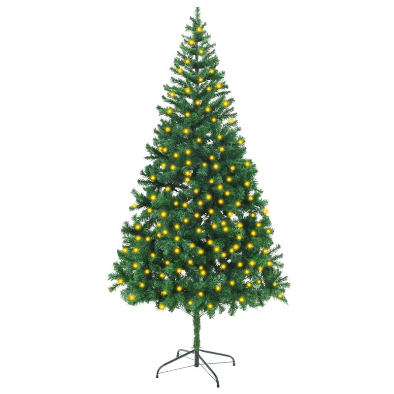 Artificial Christmas Tree with LEDs 82.7" 910 Branches