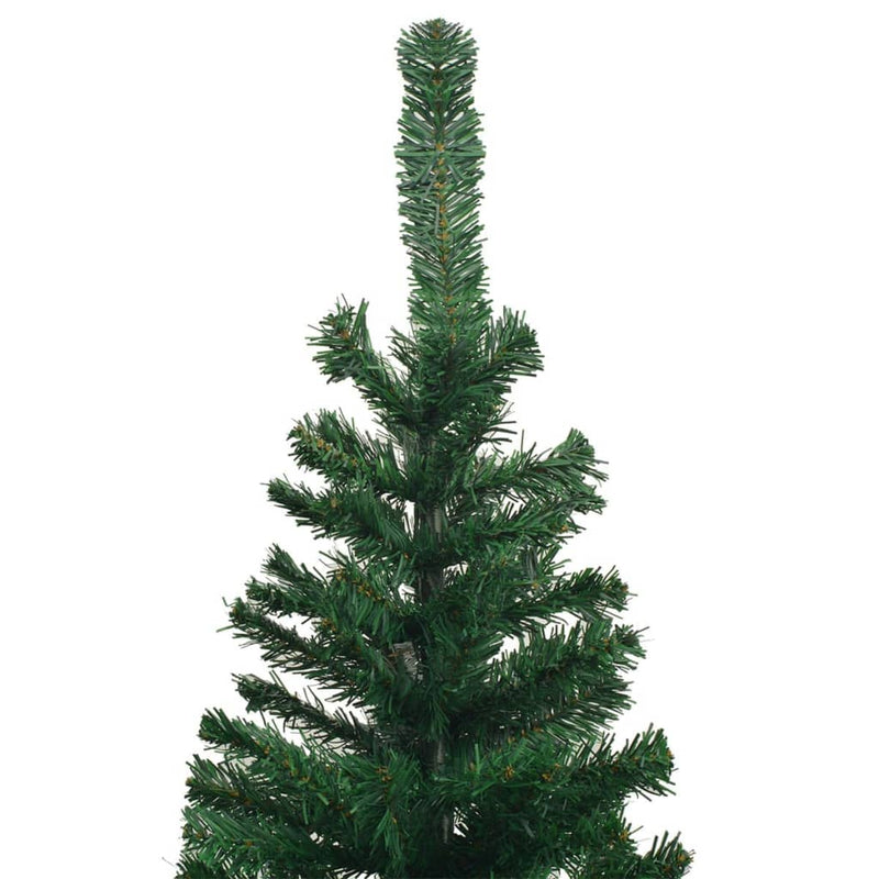 Artificial Christmas Tree with LEDs L 94.5" Green
