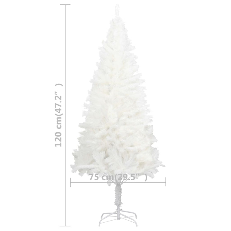 Artificial Christmas Tree with LEDs White 47.2"