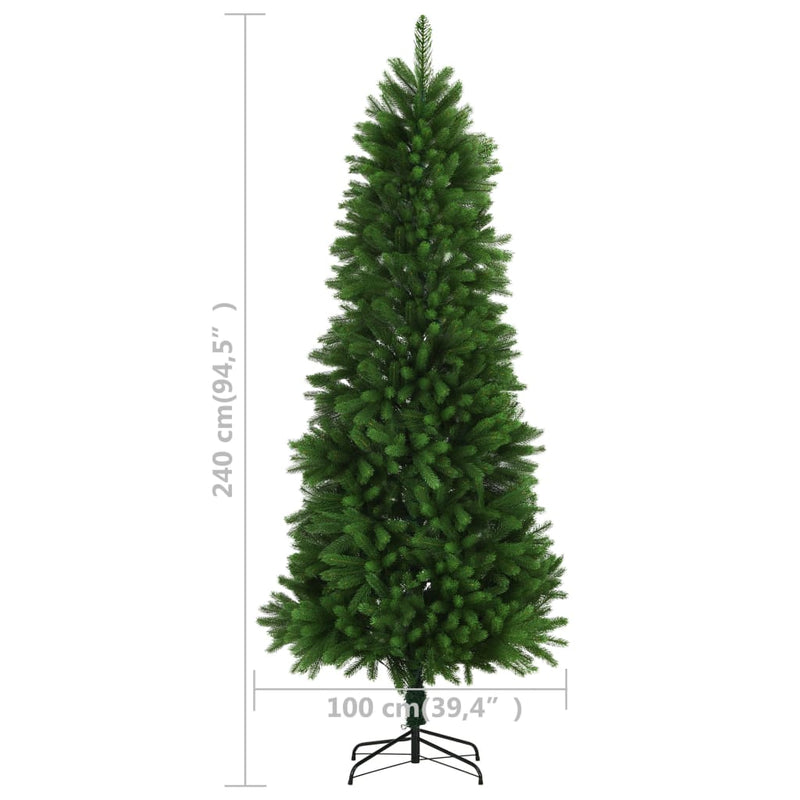 Artificial Christmas Tree with LEDs 94.5" Green