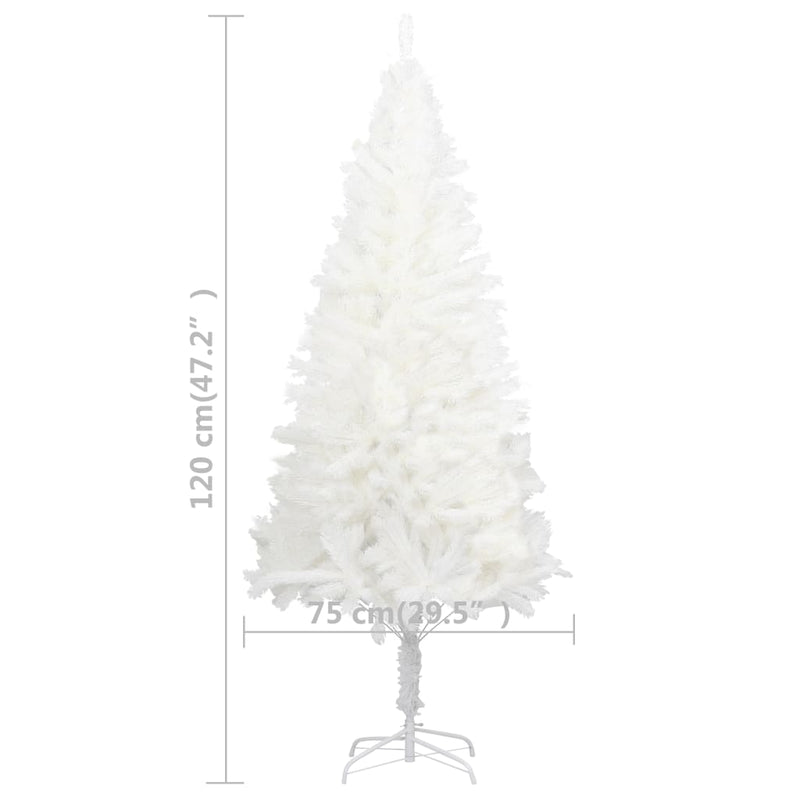 Artificial Christmas Tree with LEDs&Ball Set White 47.2"