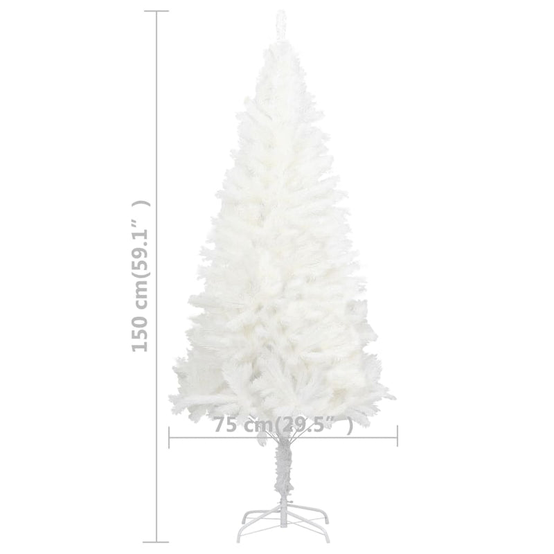 Artificial Christmas Tree with LEDs&Ball Set White 59.1"
