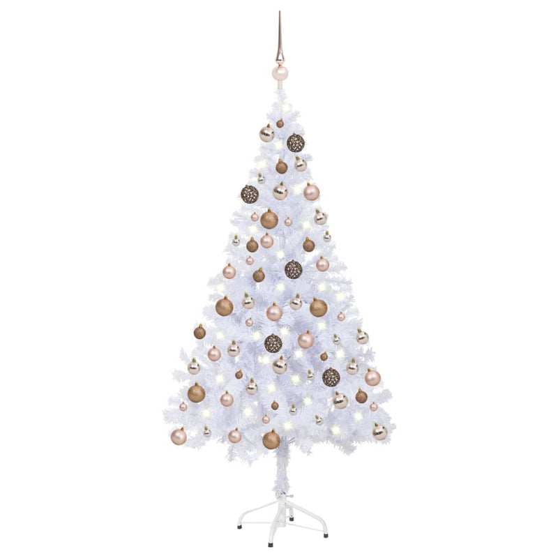 Artificial Christmas Tree with LEDs&Ball Set 59.1" 380 Branches