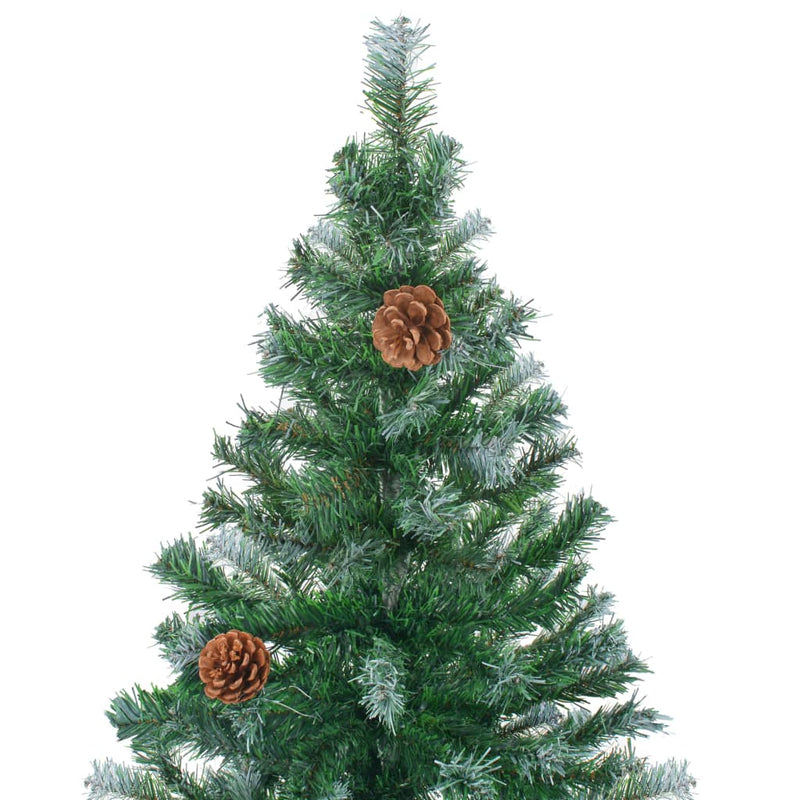Artificial Christmas Tree with LEDs&Ball Set Pinecones 82.7"