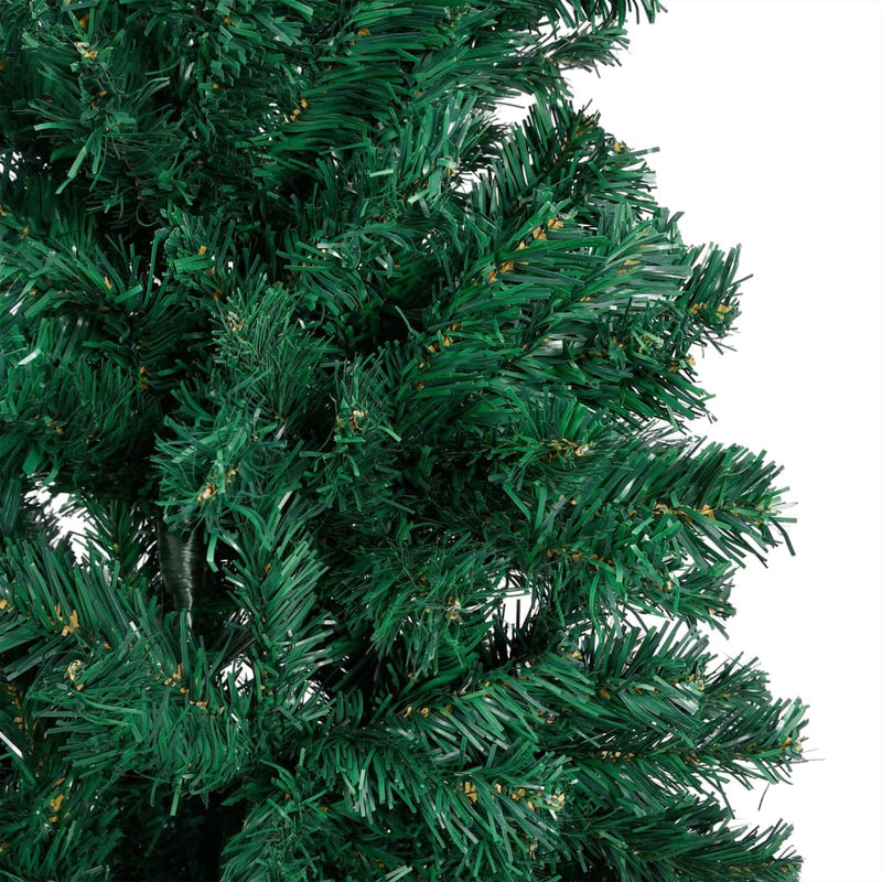 Artificial Christmas Tree with LEDs&Ball Set Green 82.7" PVC