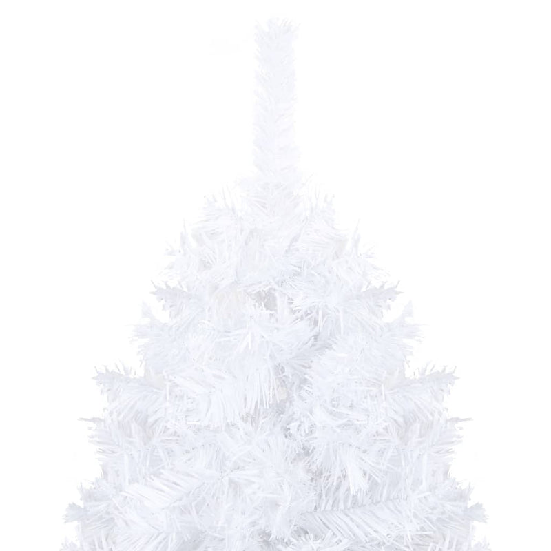 Artificial Christmas Tree with LEDs&Ball Set White 82.7" PVC