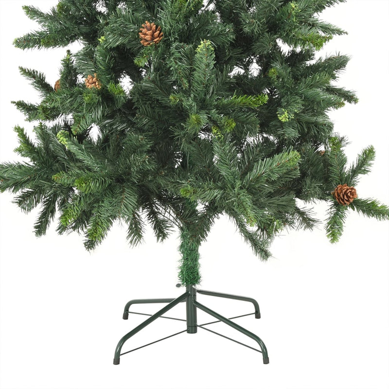 Artificial Christmas Tree with LEDs&Ball Set Green 82.7"