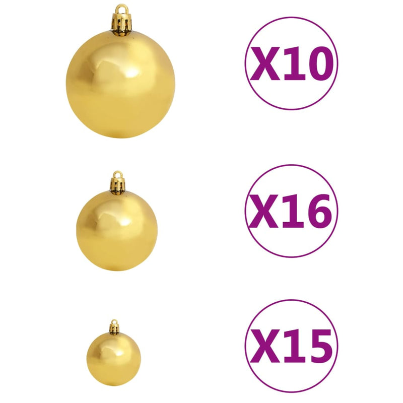 Artificial Christmas Tree with LEDs&Ball Set 82.7"