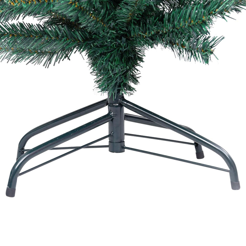 Slim Artificial Christmas Tree with LEDs&Ball Set Green 94.5"