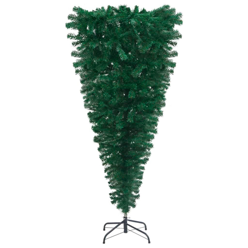 Upside-down Artificial Christmas Tree with LEDs&Ball Set 82.7"