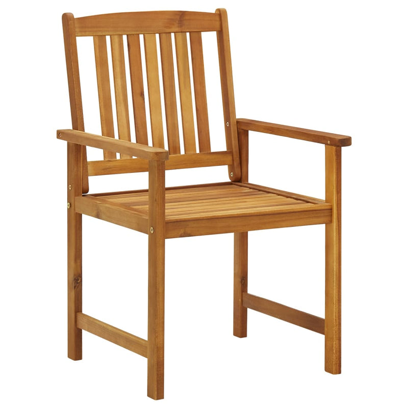 Patio Chairs 8 pcs Solid Acacia Wood