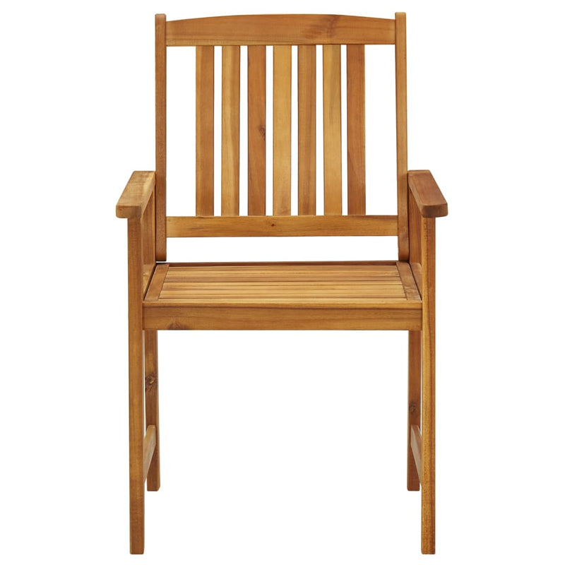 Patio Chairs 8 pcs Solid Acacia Wood