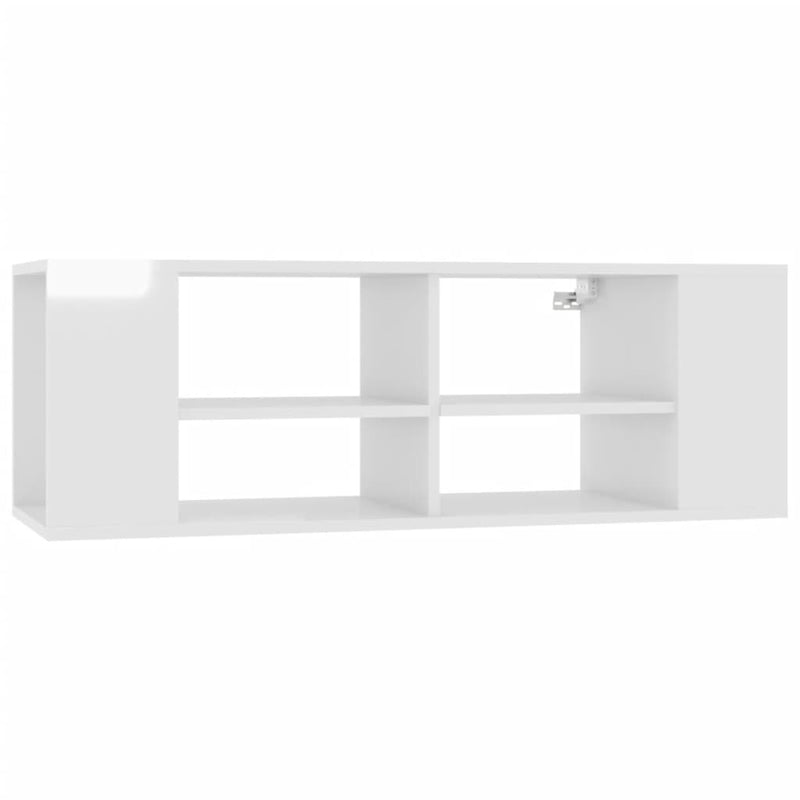 806244  Wall-Mounted TV Cabinet High Gloss White 40.2"x14"x14" Chipboard
