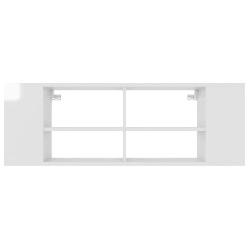 806244  Wall-Mounted TV Cabinet High Gloss White 40.2"x14"x14" Chipboard
