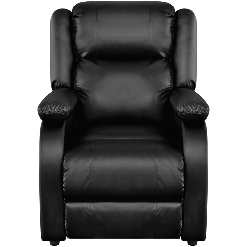 Electric Massage Chair Black Faux Leather
