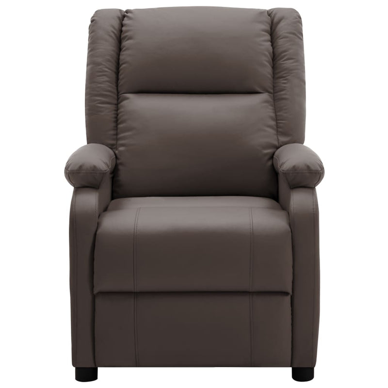 Electric Massage Recliner Brown Faux Leather