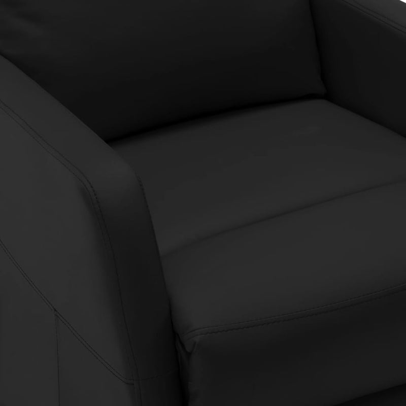 Electric Reclining Chair Black Faux Leather