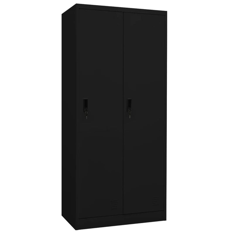 Wardrobe Black 31.5"x19.7"x70.9" Steel