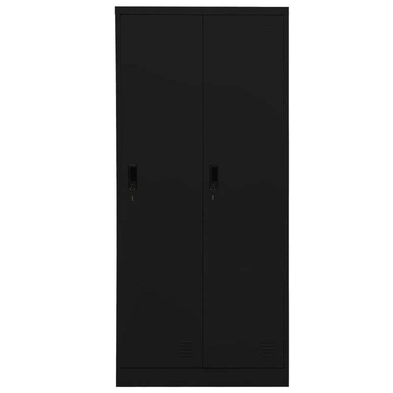 Wardrobe Black 31.5"x19.7"x70.9" Steel
