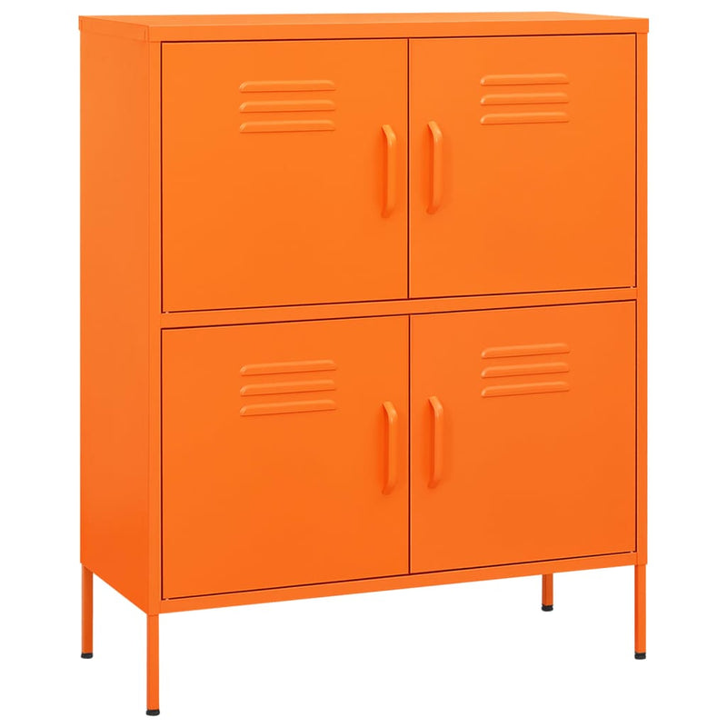 Storage Cabinet Orange 31.5"x13.8"x40" Steel