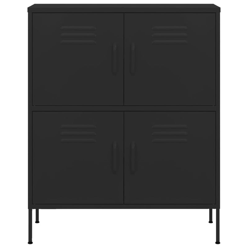 Storage Cabinet Black 31.5"x13.8"x40" Steel