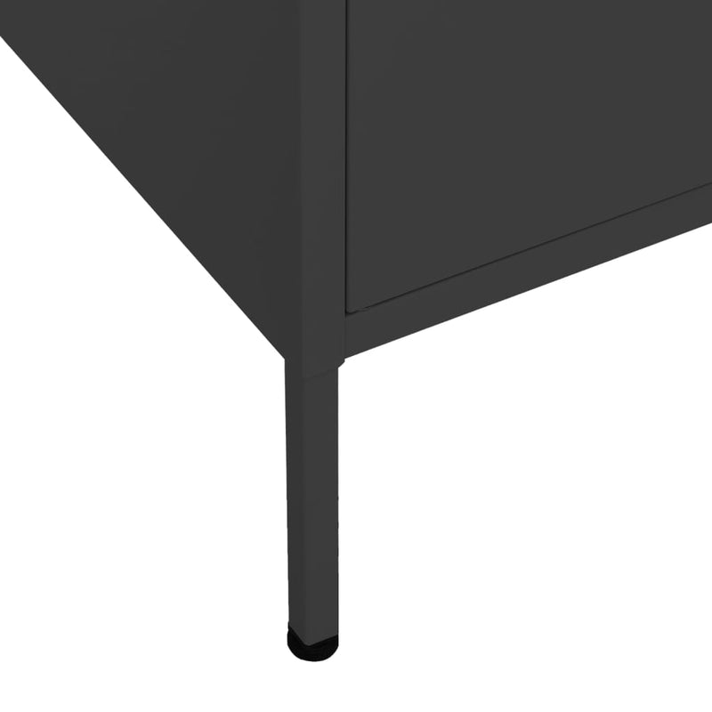 Storage Cabinet Black 31.5"x13.8"x40" Steel