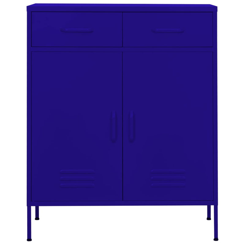Storage Cabinet Navy Blue 31.5"x13.8"x40" Steel