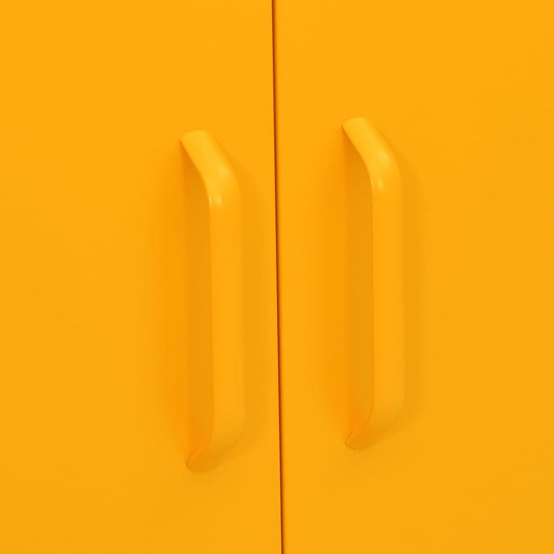 Storage Cabinet Mustard Yellow 31.5"x13.8"x40" Steel