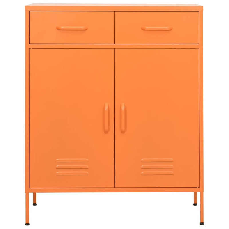 Storage Cabinet Orange 31.5"x13.8"x40" Steel