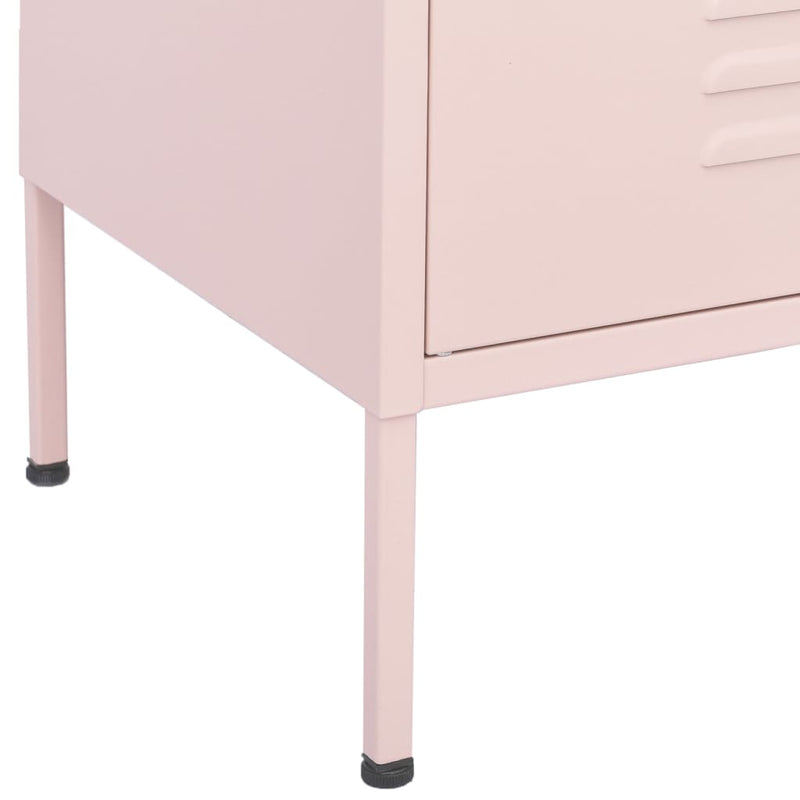 Storage Cabinet Pink 31.5"x13.8"x40" Steel