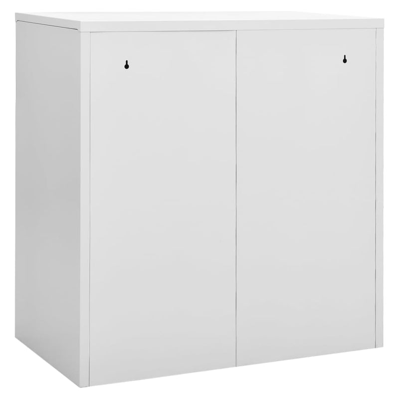 Locker Cabinet Light Gray and Green 35.4"x17.7"x36.4" Steel