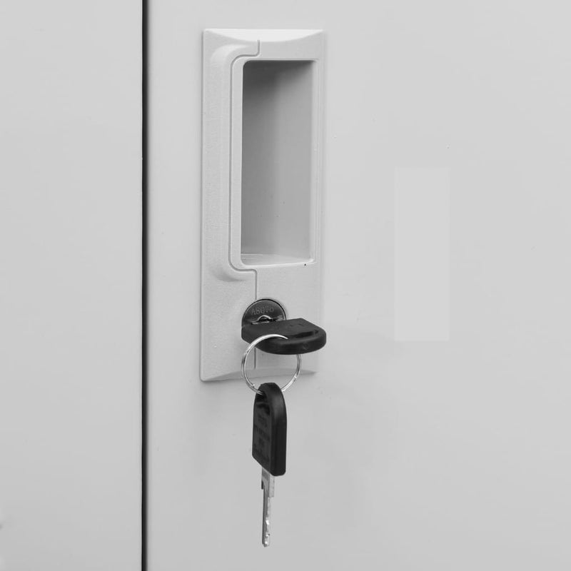 Locker Cabinet Light Gray 35.4"x17.7"x36.4" Steel