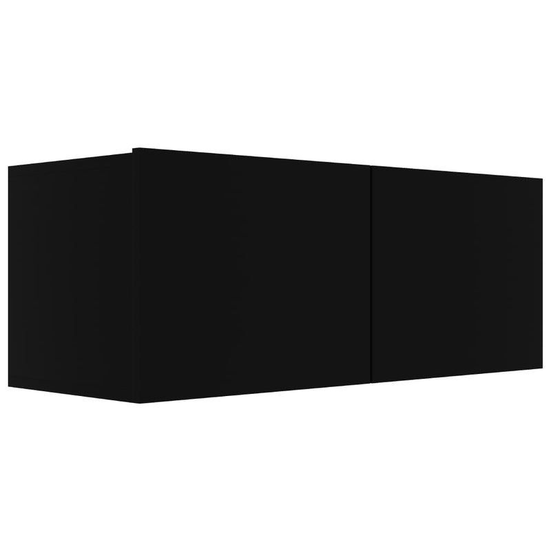 TV Cabinets 4 pcs Black 31.5"x11.8"x11.8" Chipboard