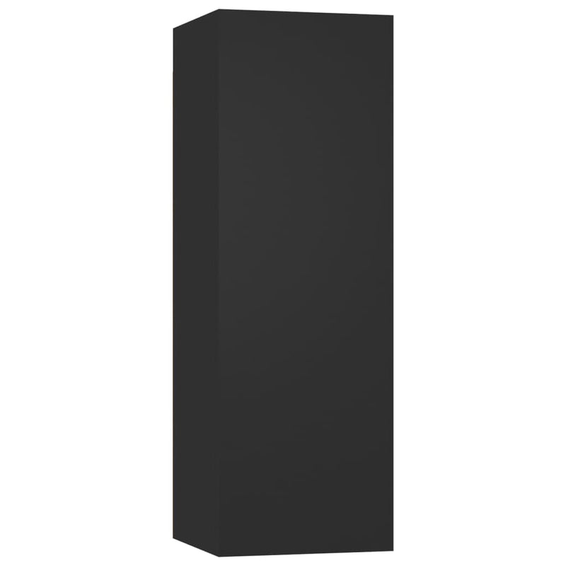 TV Cabinets 4 pcs Black 12"x11.8"x35.4" Chipboard