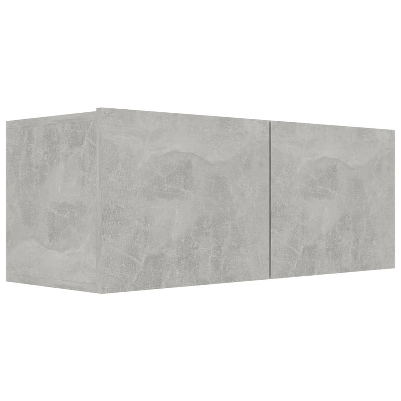 7 Piece TV Cabinet Set Concrete Gray Chipboard