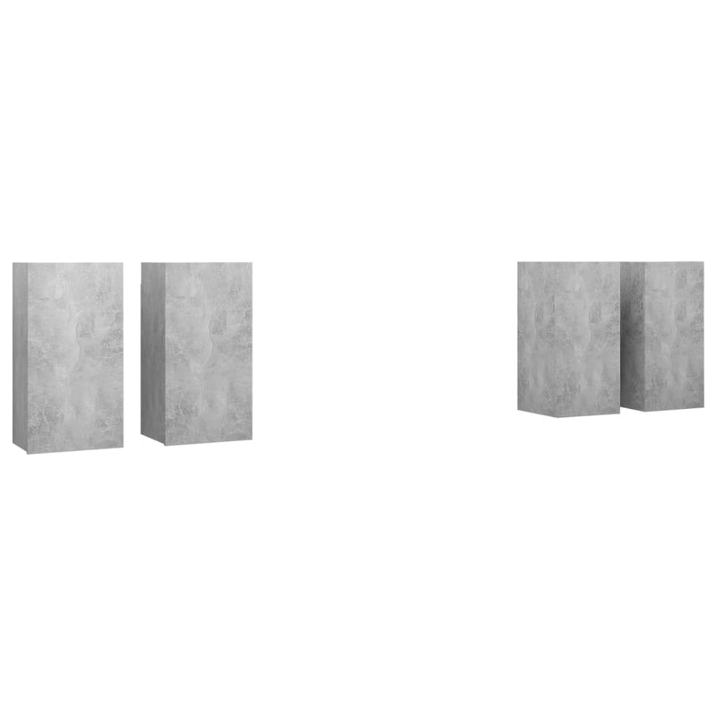 TV Cabinets 4 pcs Concrete Gray 12"x11.8"x24" Chipboard