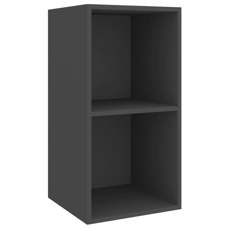 4 Piece TV Cabinet Set Gray Chipboard