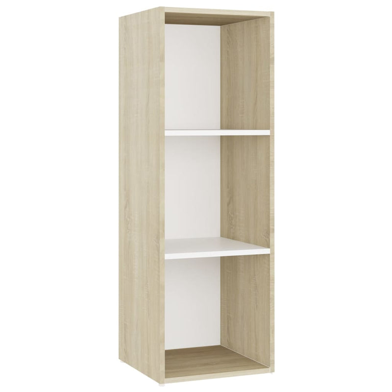 TV Cabinets 2 pcs White & Sonoma Oak 42.1"x13.8"x14.6" Chipboard