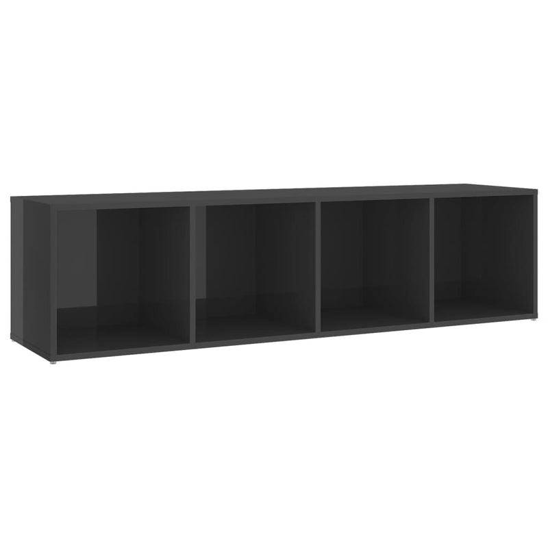 TV Cabinets 2 pcs High Gloss Gray 56.1"x13.8"x14.4" Chipboard