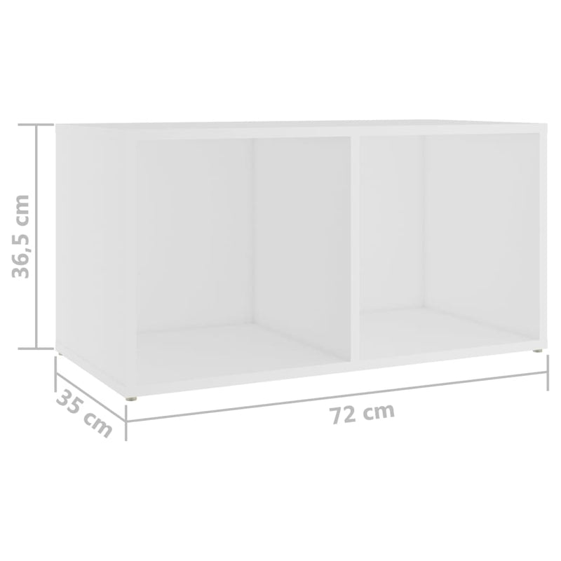 TV Cabinets 2 pcs White 28.3"x13.8"x14.4" Chipboard