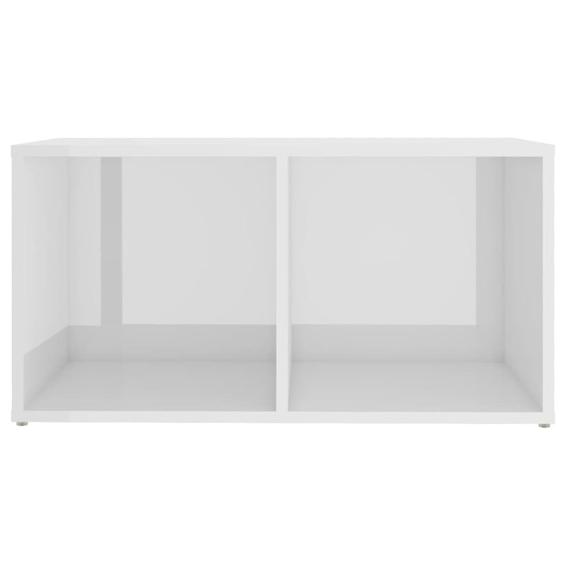 TV Cabinets 2 pcs High Gloss White 28.3"x13.8"x14.4" Chipboard