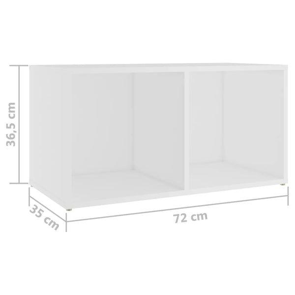 TV Cabinets 4 pcs White 28.3"x13.8"x14.4" Chipboard