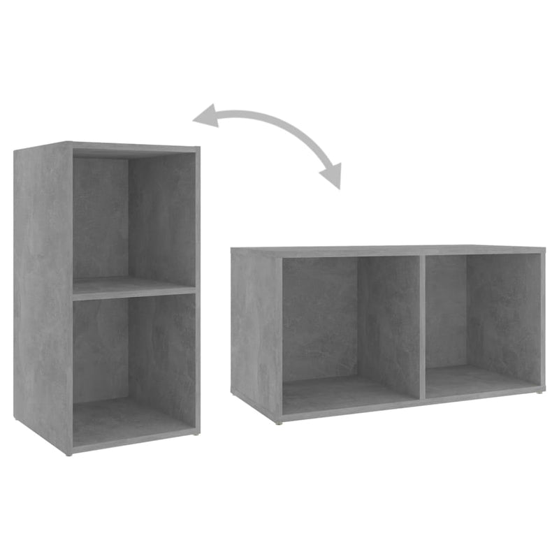 3 Piece TV Cabinet Set Concrete Gray Chipboard