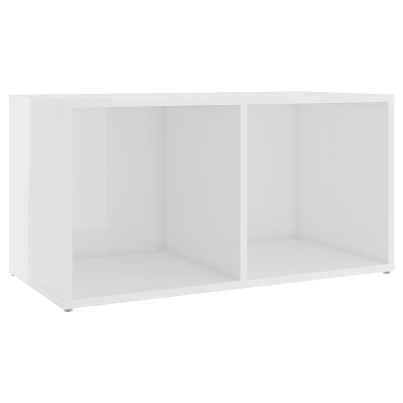 5 Piece TV Cabinet Set High Gloss White Chipboard