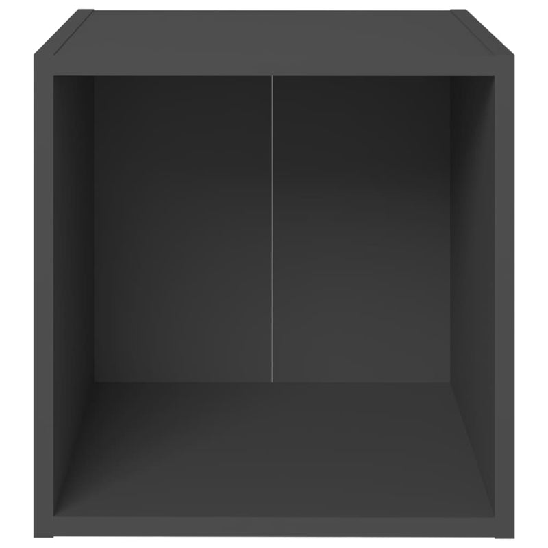 3 Piece TV Cabinet Set Gray Chipboard