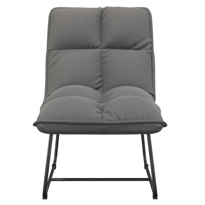 Leisure Chair with Metal Frame Light Gray Velvet