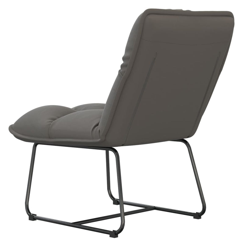 Leisure Chair with Metal Frame Light Gray Velvet