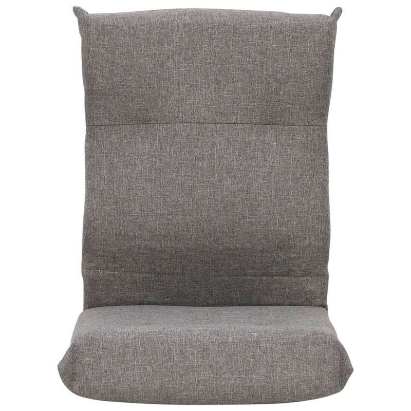 Folding Floor Chair Light Gray Fabric